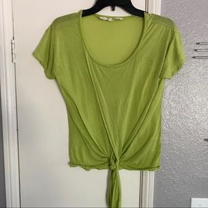 RACHEL RACHEL Roy green cross tie front tee Small